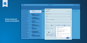 Choose who should have access to the content of the Outlook email including future replies. Set it as a default, if required.