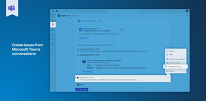 Create new Jira issues in Microsoft Teams with the Smart Connect for Jira app. You can link any Microsoft Teams channel conversation to your Jira issue - even if the conversation already exists.