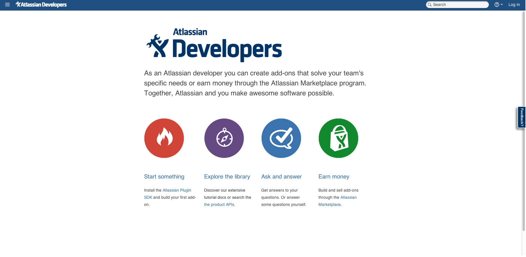 Atlassian's online developer portal