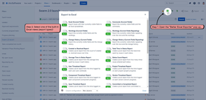 Use the full power of JQL and Jira filters, and get an MS Excel report compiled from all the issues in the Issue Navigator via the "Better Excel Exporter" icon. Business Intelligence (BI) could not be simpler and faster.