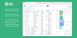 Save your own personal and shared team sheets. Quickly switch between them for different jobs. Cross-project timelines, sprint scopes, backlogs, time sheets, asset inventories, personal task lists. The sky is the limit.