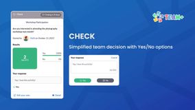 Check - Simplified team decision with Yes/No options