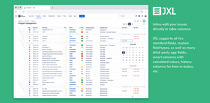 Inline edit your issues directly in the table columns. JXL supports all commonly used Jira standard fields and custom field types. If you need a particular field or field type that is not available yet, get in touch.