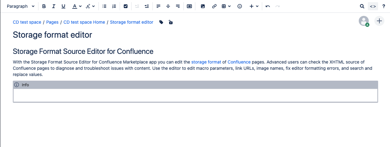 Source editor icon in the editor toolbar.