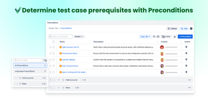 Test Case Preconditions for prerequisites