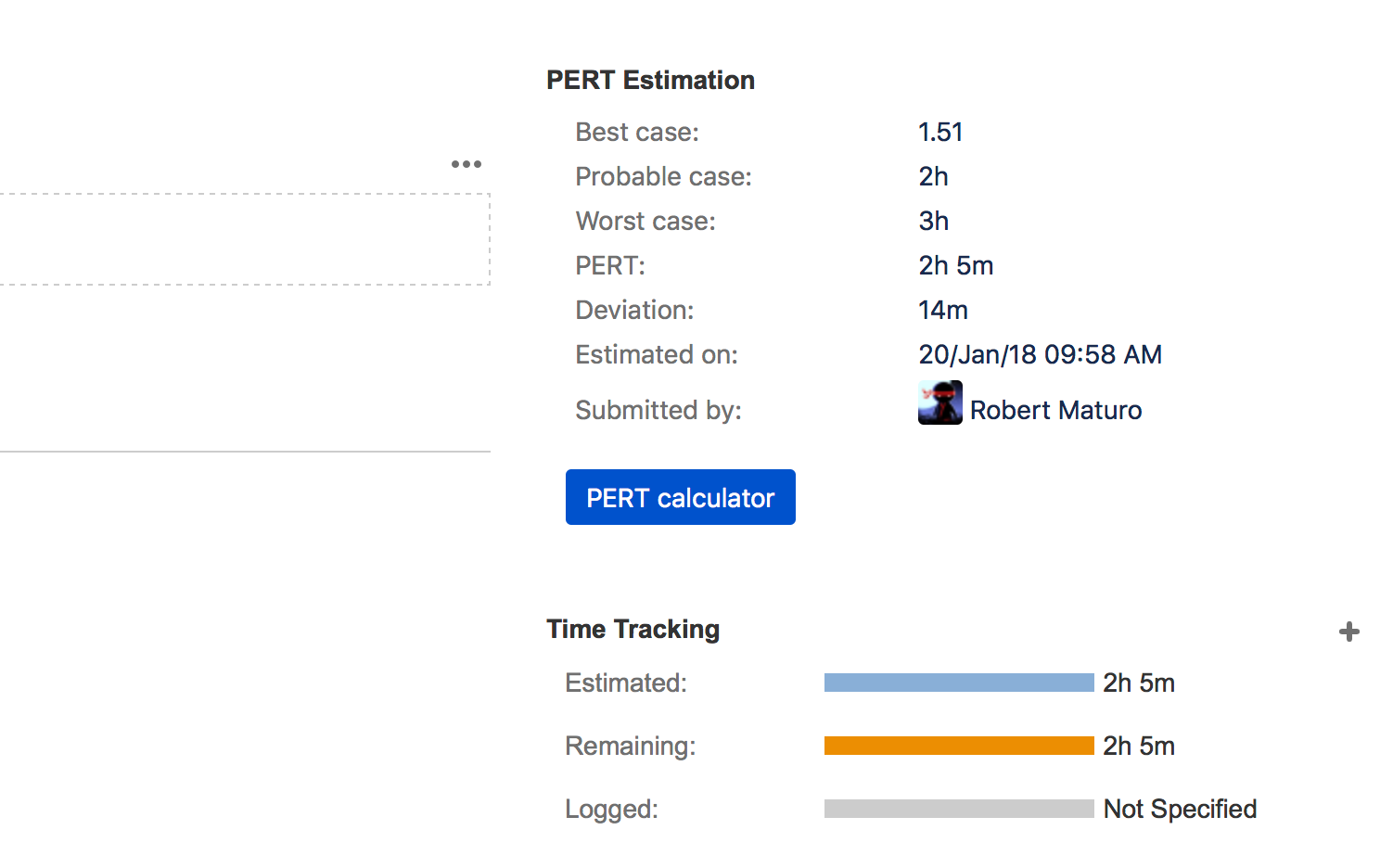 Use estimation deviation to flag tasks