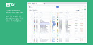 Quickly create issues directly inline in the table. Save lots of clicks and hours by managing your issues all in one place.